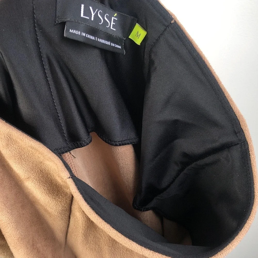Lysse Ultra Control Tan Faux Suede Leggings - Picture 8 of 10